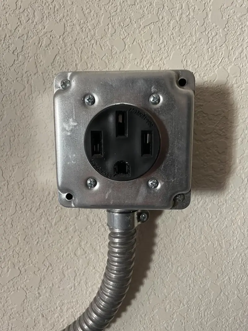 NEMA 14-50 outlet installed for Smart Home Electrical in Fate